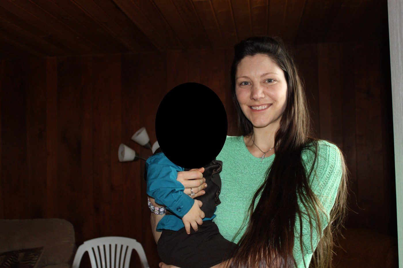 Holding my Older Son, January 2014.
