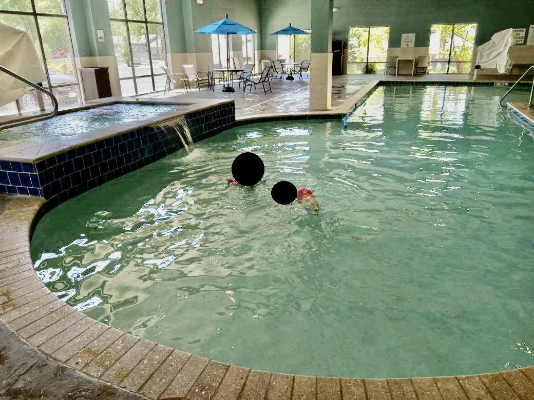 The hotel pool, May 17, 2022.