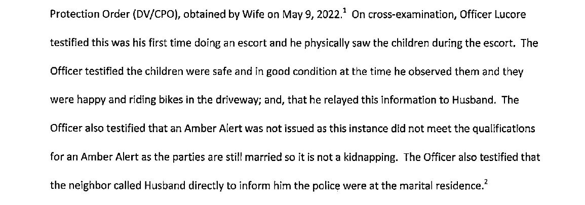 From Judge Steinhauer's June 8, 2022 order, page 5, summarizing Officer Lucore's testimony about the May 7 escort.