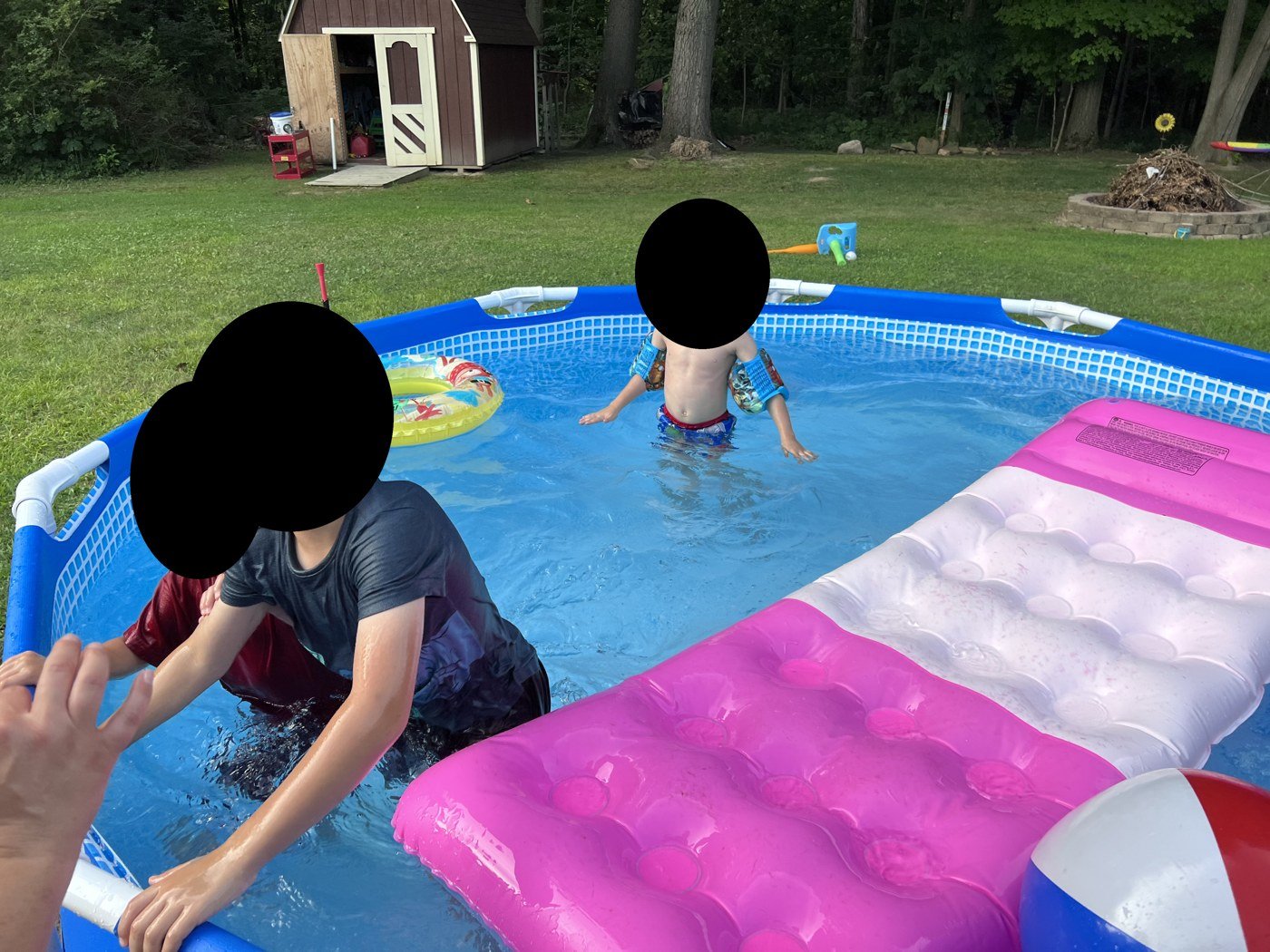 In the pool, August 2022.